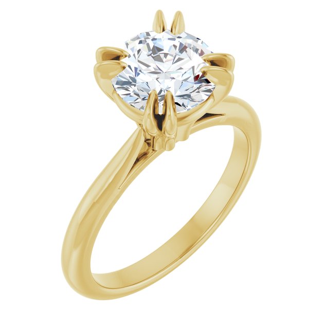 2.00 Carat Round Shape Moissanite Solitaire Engagement Ring