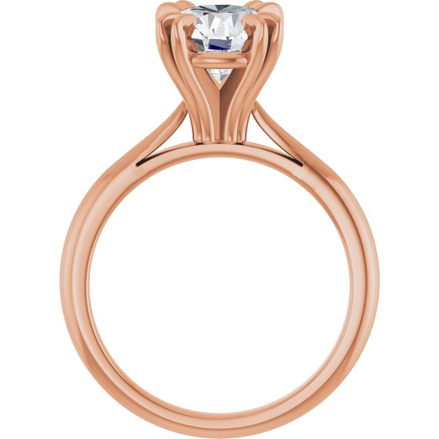 2.00 Carat Round Shape Moissanite Solitaire Engagement Ring