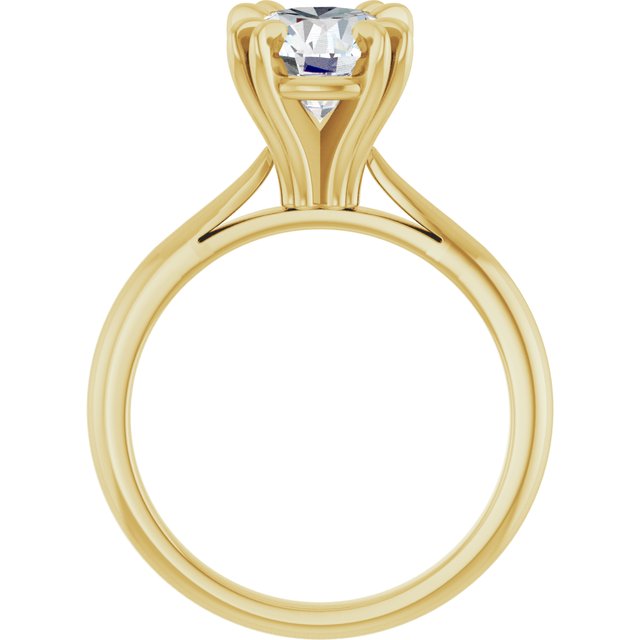2.00 Carat Round Shape Moissanite Solitaire Engagement Ring