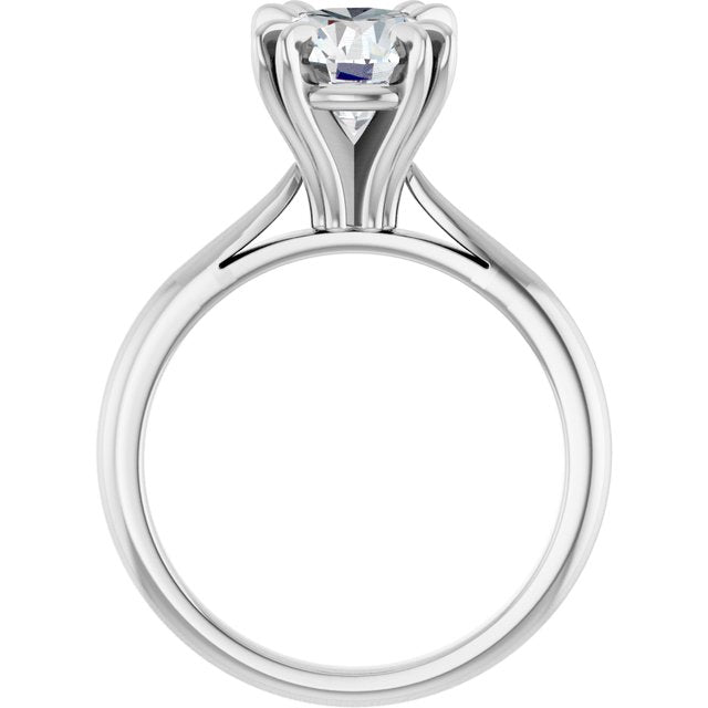 2.00 Carat Round Shape Moissanite Solitaire Engagement Ring