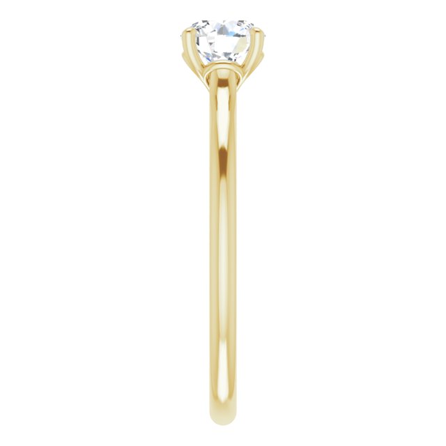 1/2 Carat Love Heart Round Brilliant Moissanite Engagement Ring