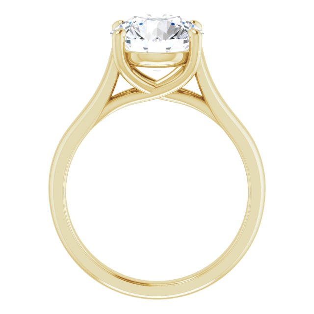 3.00 Carat Round Shape Moissanite Solitaire Engagement Ring