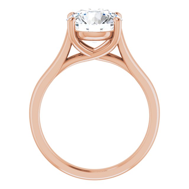 3.00 Carat Round Shape Moissanite Solitaire Engagement Ring