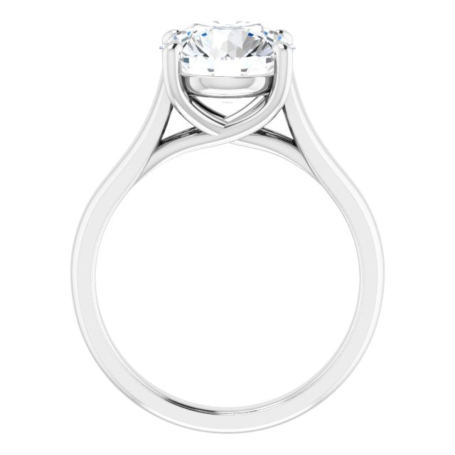 3.00 Carat Round Shape Moissanite Solitaire Engagement Ring