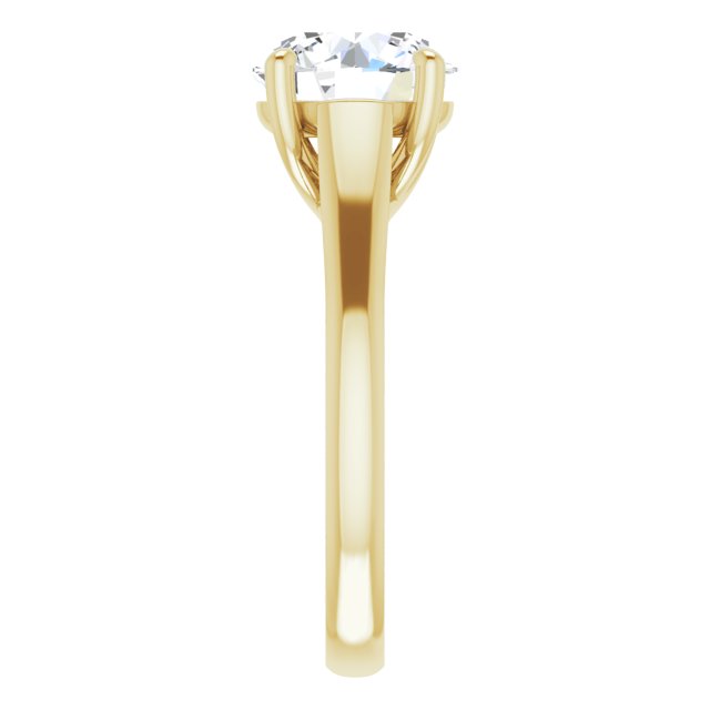 3.00 Carat Round Shape Moissanite Solitaire Engagement Ring