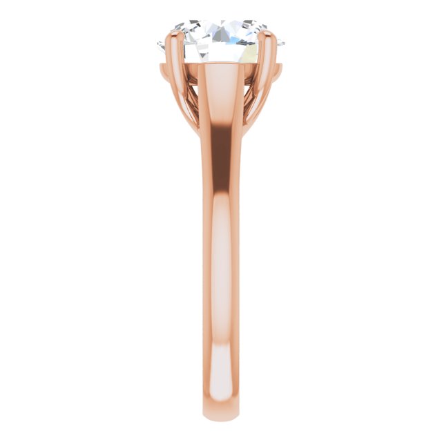 3.00 Carat Round Shape Moissanite Solitaire Engagement Ring