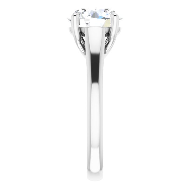 3.00 Carat Round Shape Moissanite Solitaire Engagement Ring