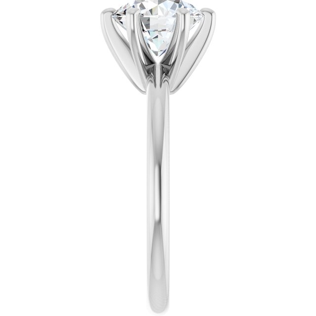 2.00 Carat Round Shape Moissanite Solitaire Engagement Ring