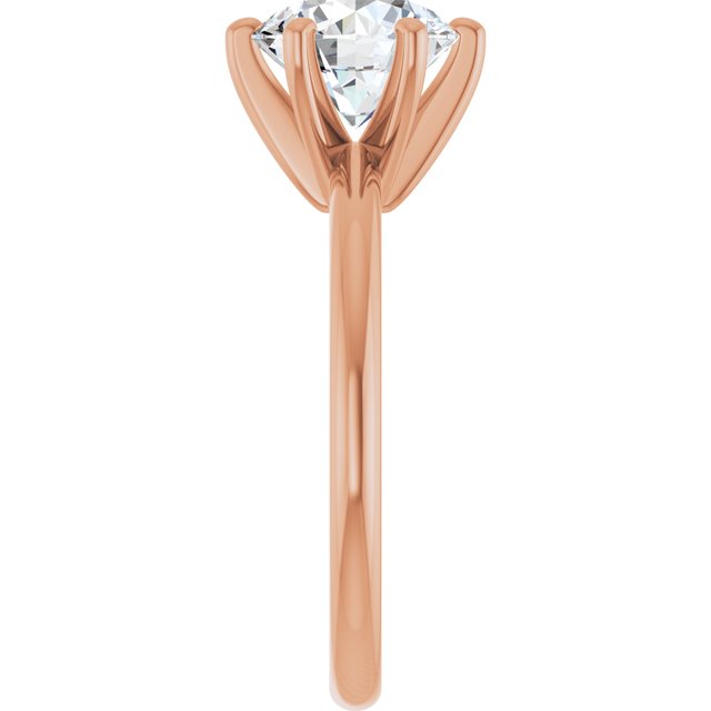 2.00 Carat Round Shape Moissanite Solitaire Engagement Ring