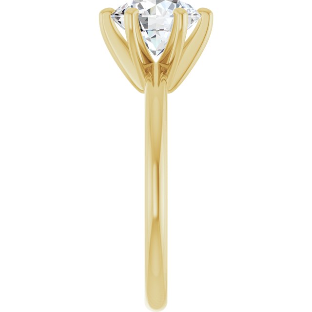 2.00 Carat Round Shape Moissanite Solitaire Engagement Ring