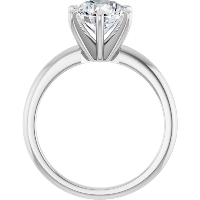 2.00 Carat Round Shape Moissanite Solitaire Engagement Ring