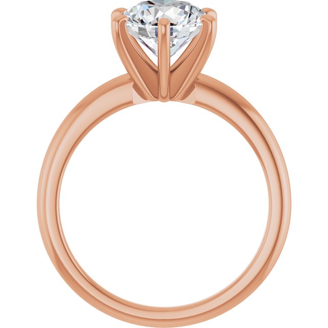 2.00 Carat Round Shape Moissanite Solitaire Engagement Ring
