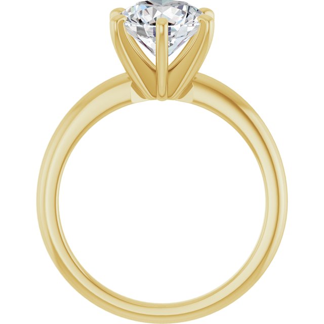 2.00 Carat Round Shape Moissanite Solitaire Engagement Ring