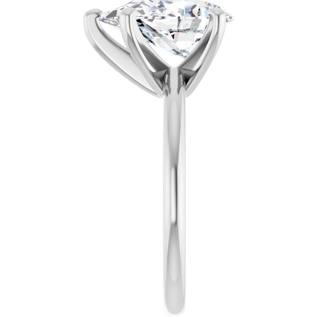 Two Carat Pear Shape Moissanite Solitaire Engagement Ring