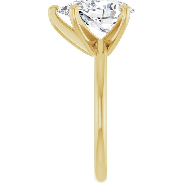 Two Carat Pear Shape Moissanite Solitaire Engagement Ring
