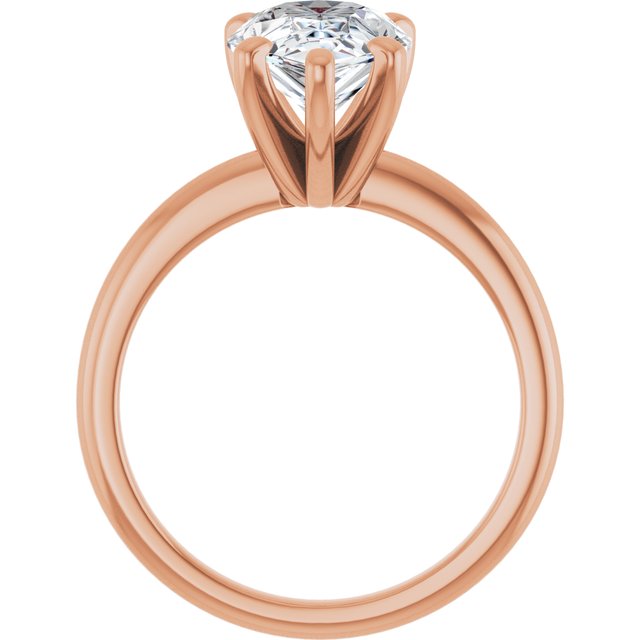 Two Carat Pear Shape Moissanite Solitaire Engagement Ring