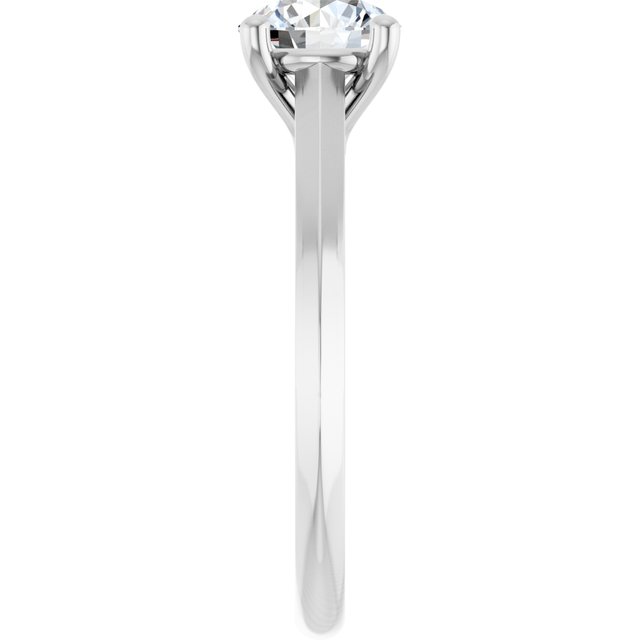 Continuum Silver Round Brilliant Moissanite Solitaire Engagement Ring