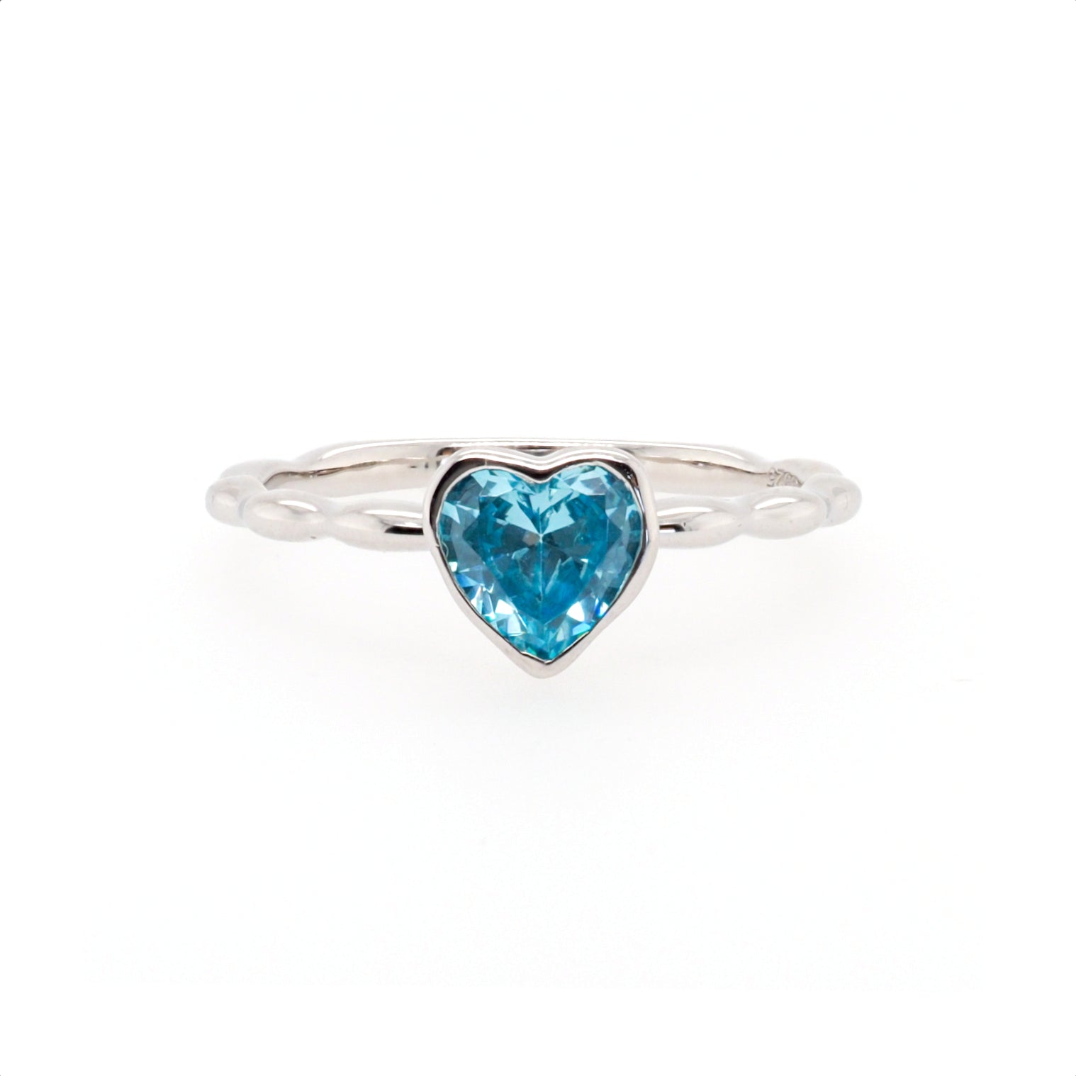 925 Sterling Silver Sky Blue Topaz Heart Shaped Ring – nzjewellers