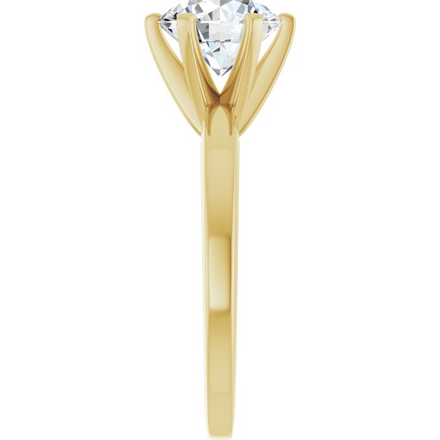 2.00 Carat Round Shape Moissanite Solitaire Engagement Ring