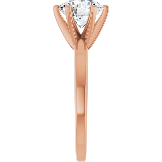 2.00 Carat Round Shape Moissanite Solitaire Engagement Ring