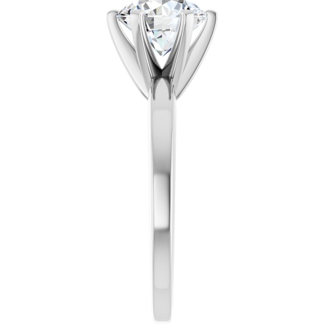 2.00 Carat Round Shape Moissanite Solitaire Engagement Ring