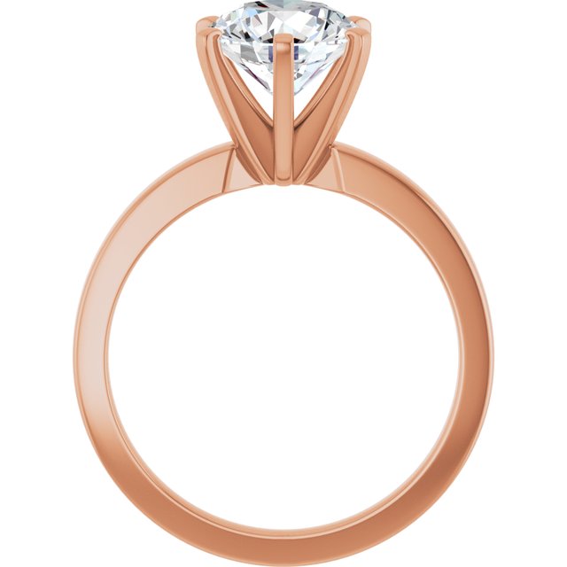2.00 Carat Round Shape Moissanite Solitaire Engagement Ring
