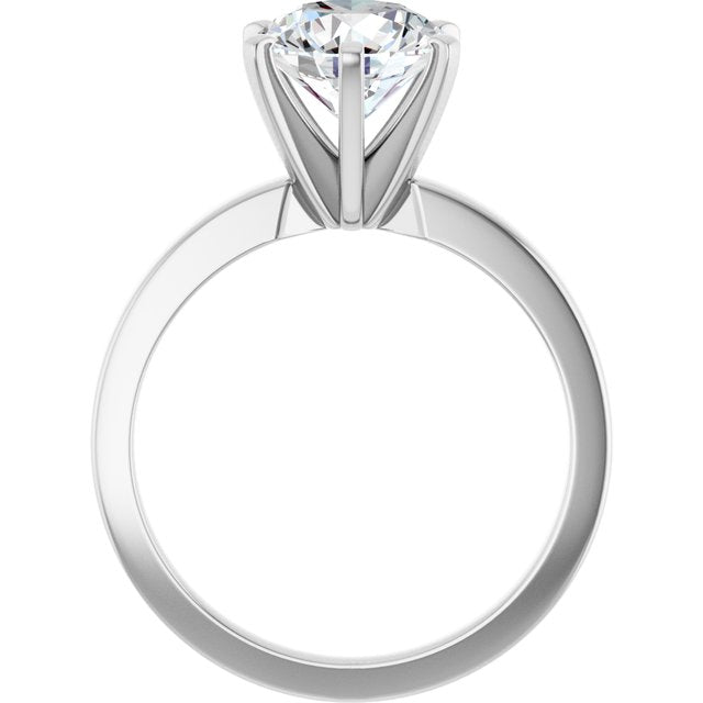 2.00 Carat Round Shape Moissanite Solitaire Engagement Ring