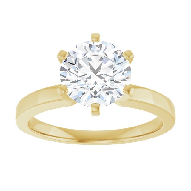 2.00 Carat Round Shape Moissanite Solitaire Engagement Ring