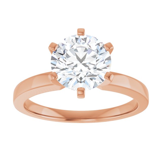 2.00 Carat Round Shape Moissanite Solitaire Engagement Ring