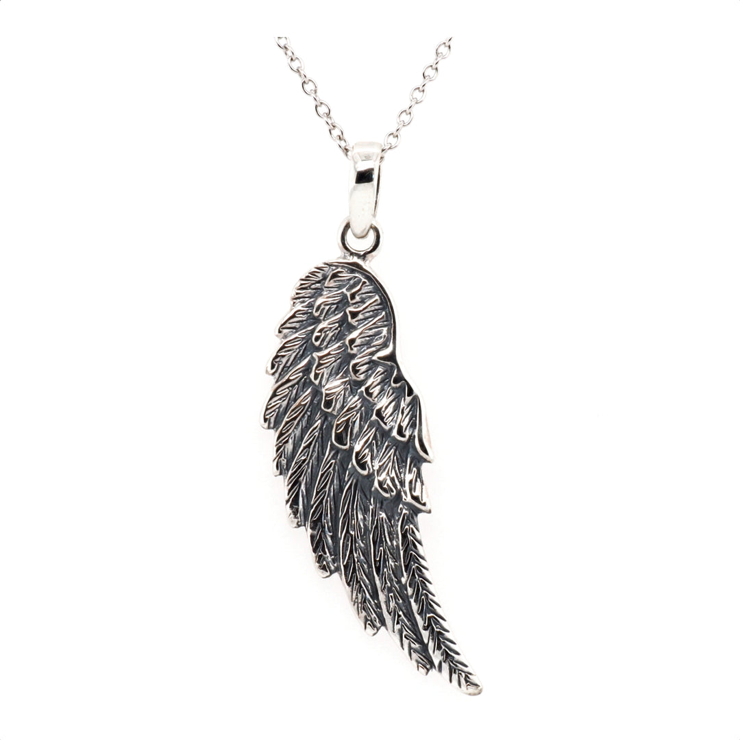 925 Sterling Silver Angels Wing Pendant
