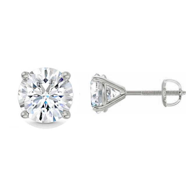 Two Carat Moissanite Studs