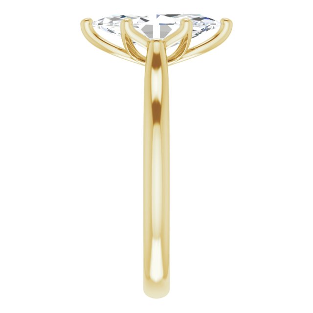 Two Carat Marquise Accented Engagement Ring