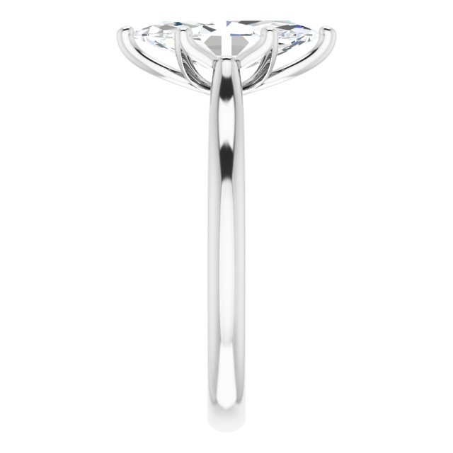 Two Carat Marquise Accented Engagement Ring