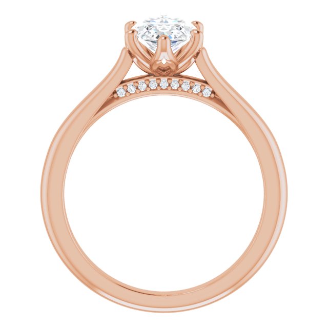 Two Carat Marquise Accented Engagement Ring