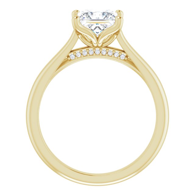 1.25ct Princess Cut Moissanite Solitaire Engagement Ring