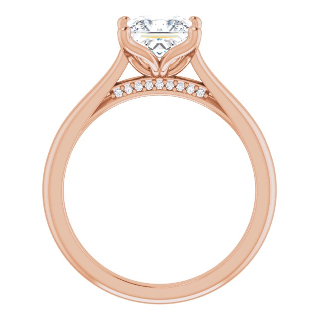 1.25ct Princess Cut Moissanite Solitaire Engagement Ring