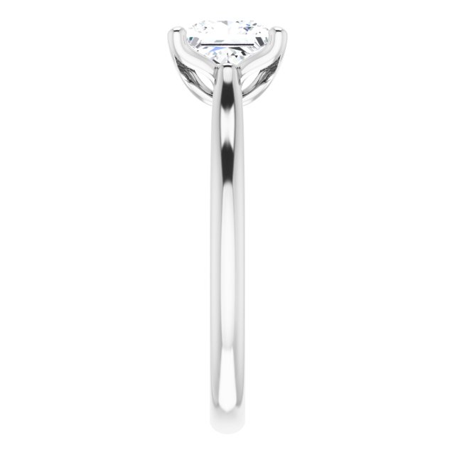 1.25ct Princess Cut Moissanite Solitaire Engagement Ring