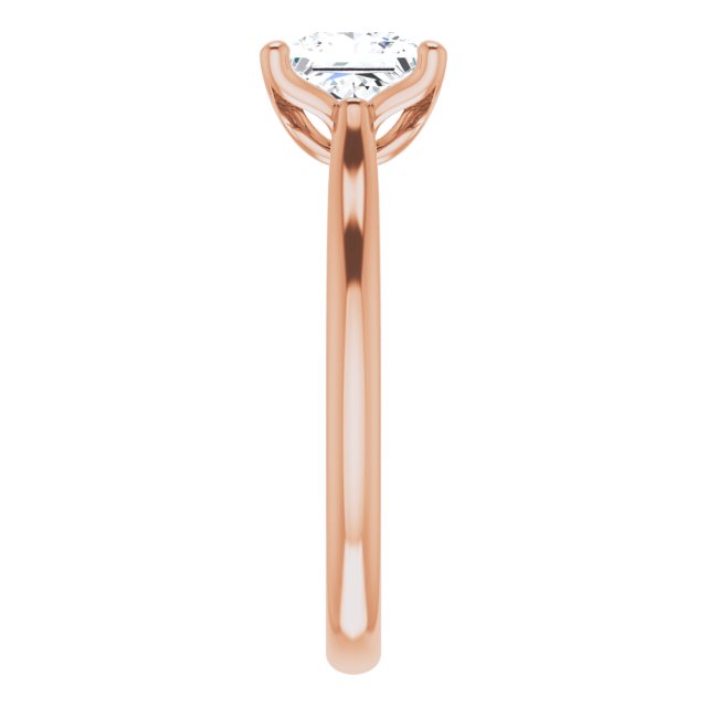 1.25ct Princess Cut Moissanite Solitaire Engagement Ring