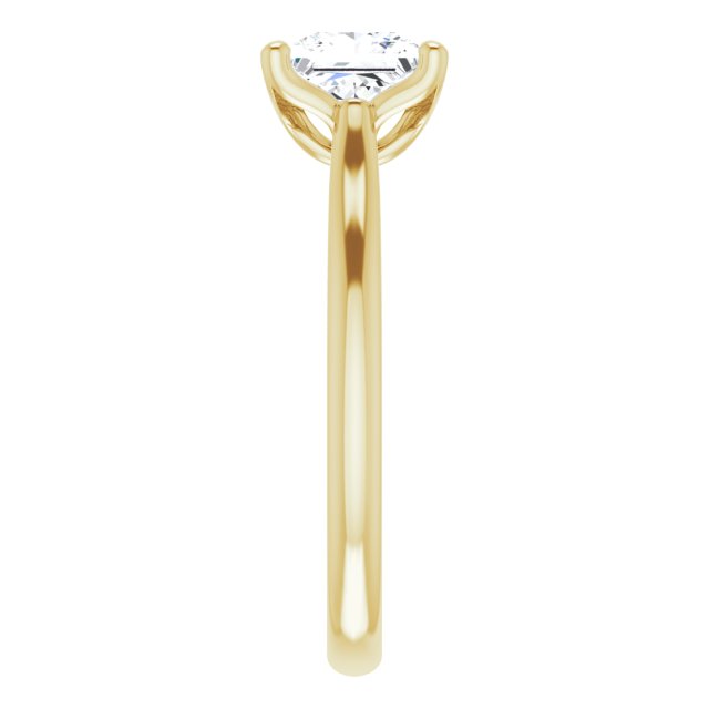 1.25ct Princess Cut Moissanite Solitaire Engagement Ring
