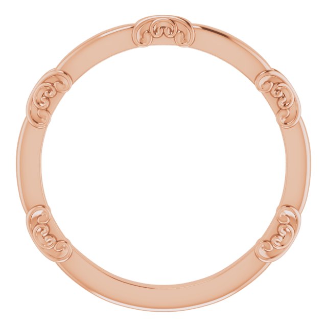 Rose Gold Vintage Wedding Band