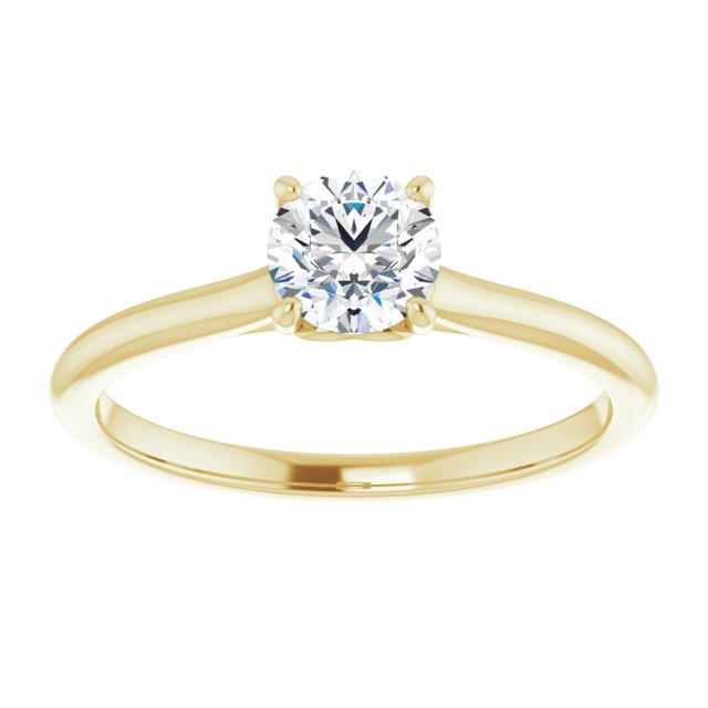 1/2ct Round Brilliant Moissanite Solitaire Engagement Ring