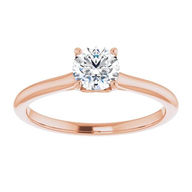 1/2ct Round Brilliant Moissanite Solitaire Engagement Ring