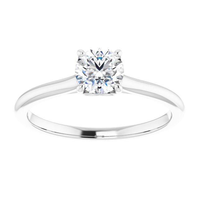 1/2ct Round Brilliant Moissanite Solitaire Engagement Ring
