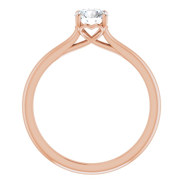 1/2ct Round Brilliant Moissanite Solitaire Engagement Ring