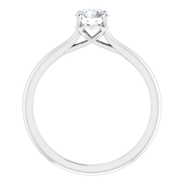 1/2ct Round Brilliant Moissanite Solitaire Engagement Ring