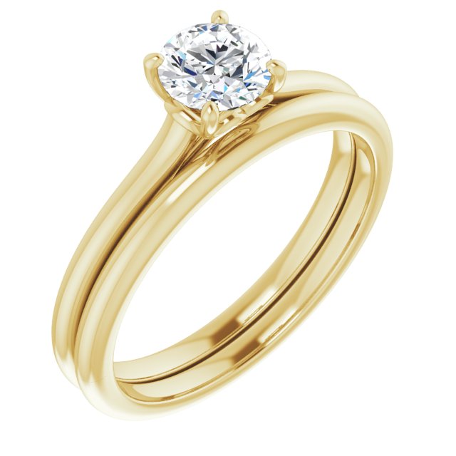 1/2ct Round Brilliant Moissanite Solitaire Engagement Ring