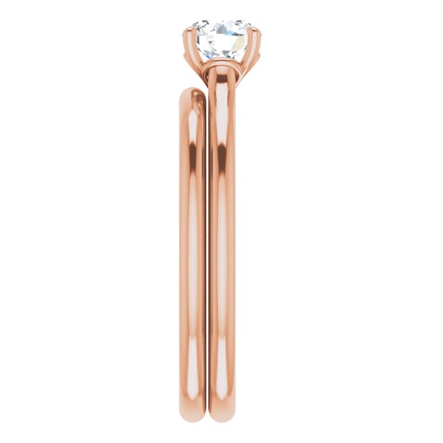 1/2ct Round Brilliant Moissanite Solitaire Engagement Ring