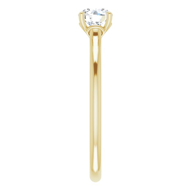 1/2ct Round Brilliant Moissanite Solitaire Engagement Ring