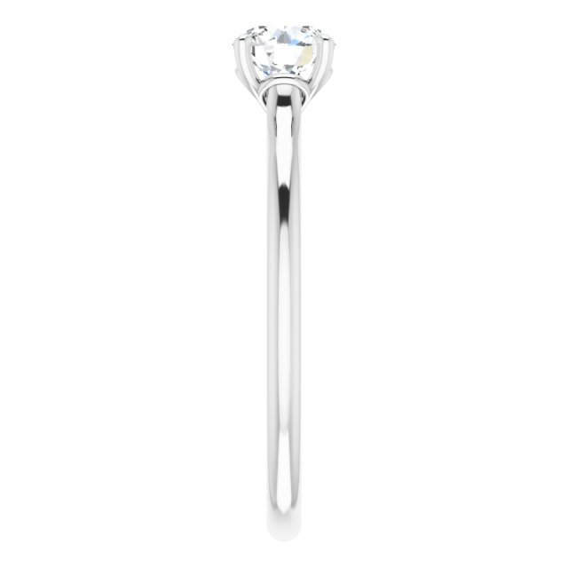 1/2ct Round Brilliant Moissanite Solitaire Engagement Ring