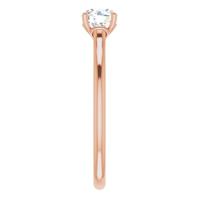 1/2ct Round Brilliant Moissanite Solitaire Engagement Ring